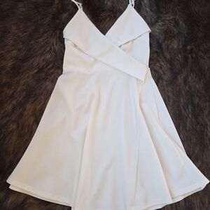 Elegant White Wrap Dress